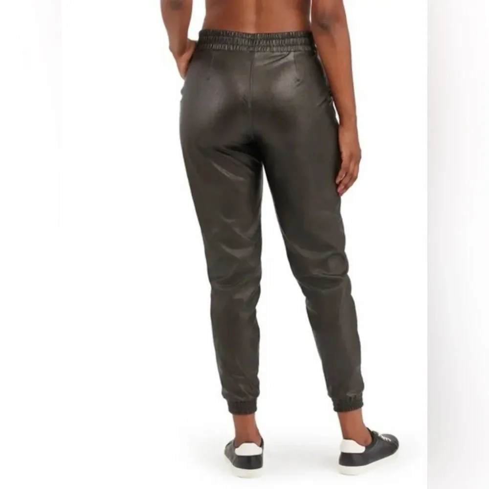 Spanks, fox, leather jogger, pants size S/P
